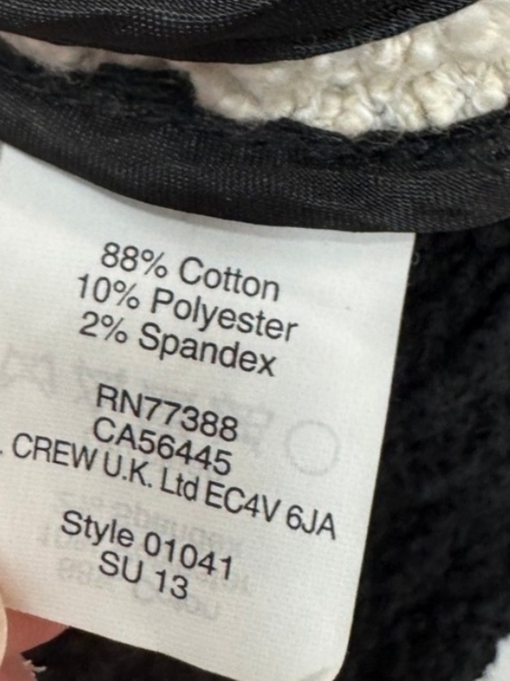 J. CREW • Blogger’s Favorite Boucle Baseball Colorblock Black & White Zip Jacket - Picture 7 of 14
